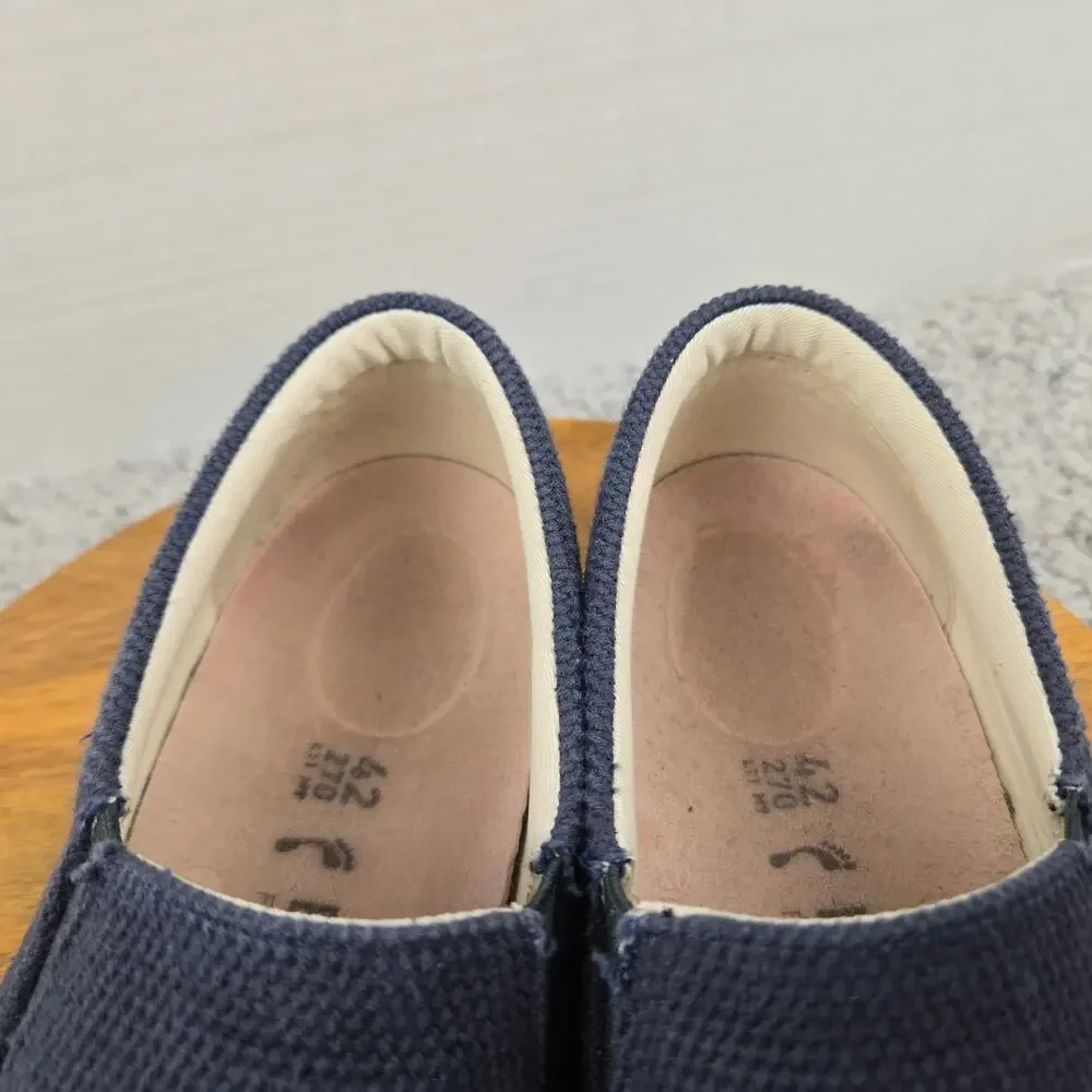 Birkenstock Womens 42 Oswego Midnight Blue Canvas Suede Slip On Daily Sneaker